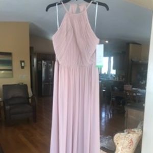 Halter formal ankle length gown